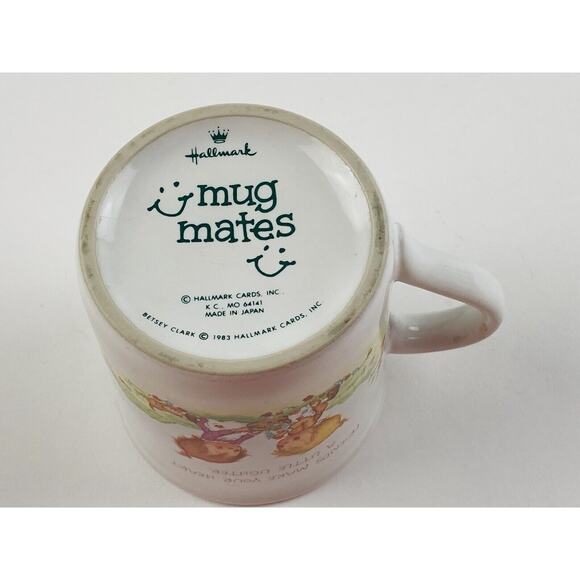 Hallmark Betsey Clark Mug Mates Friends Make Heart Lighter Vintage 1983 Rainbow - Picture 11 of 12